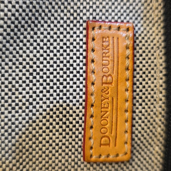 Dooney & Bourke Black and Brown Leather Satchel With Matching Key  Ring - Picture 8 of 15